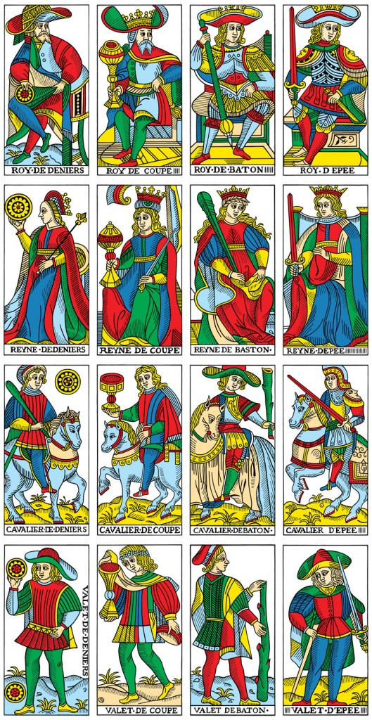 Table and Image in the Court Cards Tarot Yoav Ben Dov